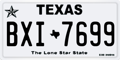 TX license plate BXI7699