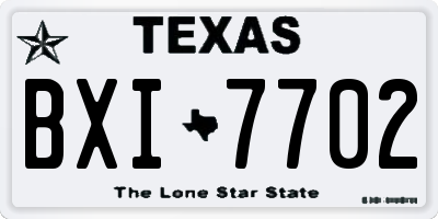 TX license plate BXI7702