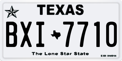 TX license plate BXI7710