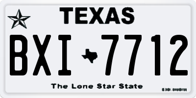 TX license plate BXI7712