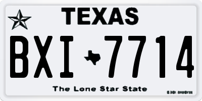 TX license plate BXI7714