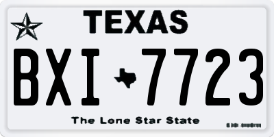 TX license plate BXI7723