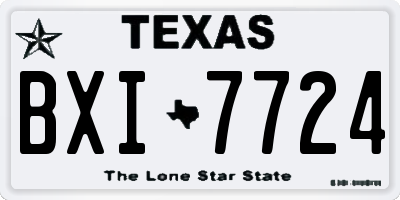 TX license plate BXI7724