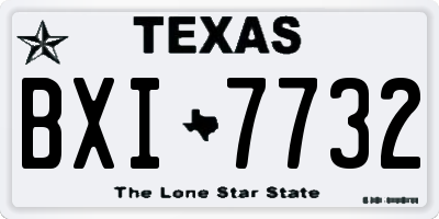 TX license plate BXI7732