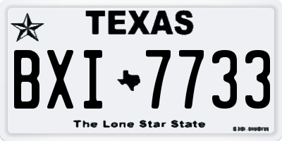 TX license plate BXI7733