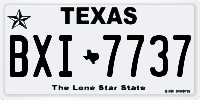 TX license plate BXI7737