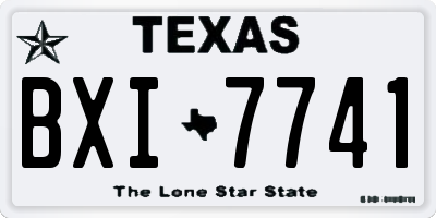 TX license plate BXI7741