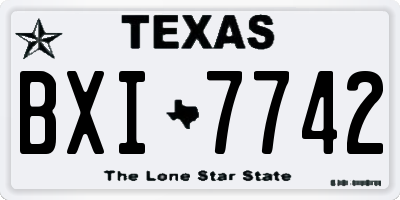 TX license plate BXI7742