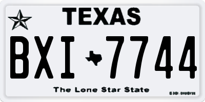 TX license plate BXI7744