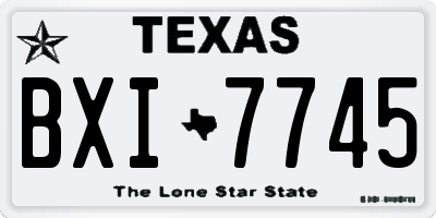 TX license plate BXI7745