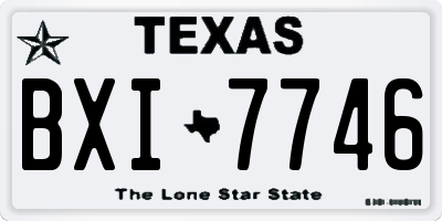 TX license plate BXI7746