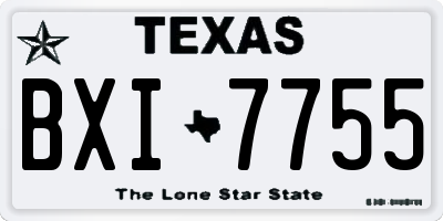 TX license plate BXI7755