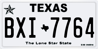 TX license plate BXI7764
