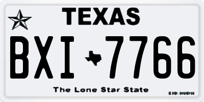 TX license plate BXI7766