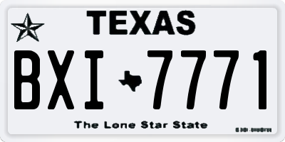 TX license plate BXI7771