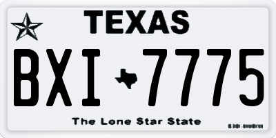 TX license plate BXI7775