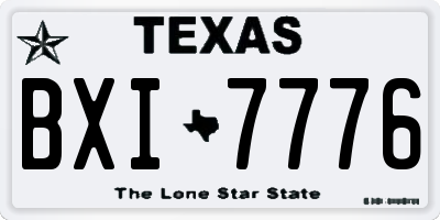 TX license plate BXI7776