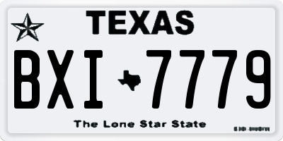 TX license plate BXI7779