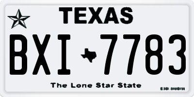 TX license plate BXI7783