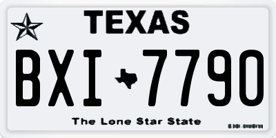TX license plate BXI7790