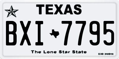 TX license plate BXI7795