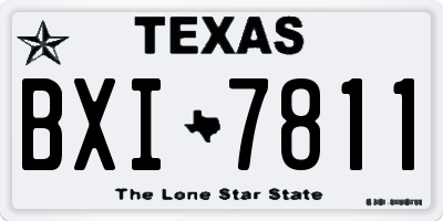 TX license plate BXI7811