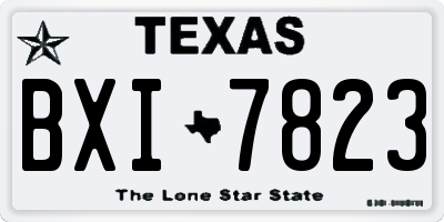 TX license plate BXI7823