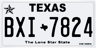 TX license plate BXI7824