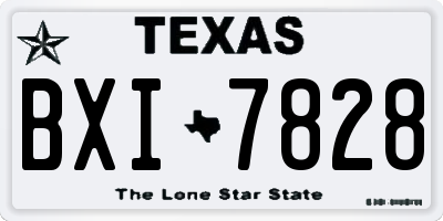 TX license plate BXI7828