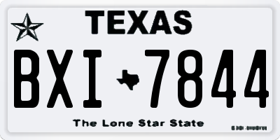 TX license plate BXI7844