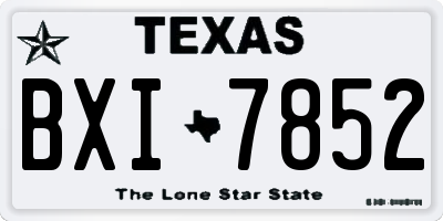 TX license plate BXI7852