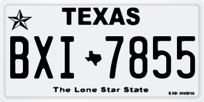 TX license plate BXI7855