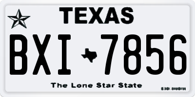 TX license plate BXI7856