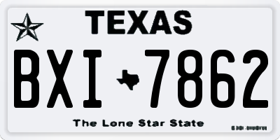 TX license plate BXI7862