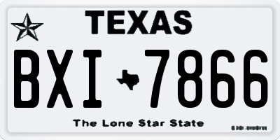 TX license plate BXI7866
