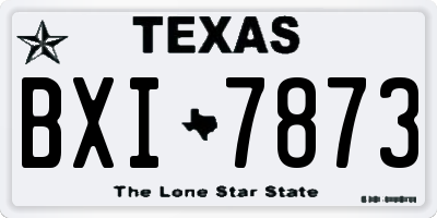 TX license plate BXI7873