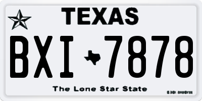 TX license plate BXI7878