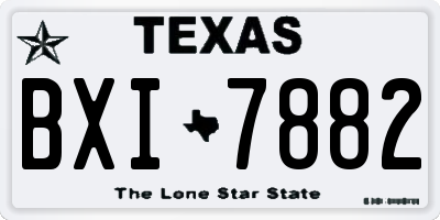 TX license plate BXI7882