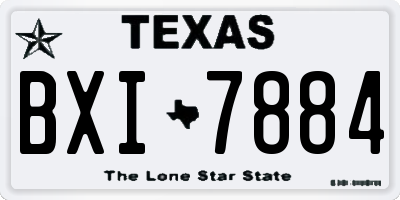 TX license plate BXI7884