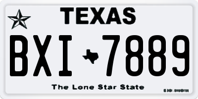 TX license plate BXI7889
