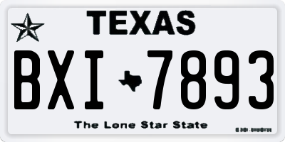TX license plate BXI7893