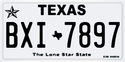 TX license plate BXI7897