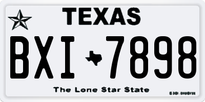 TX license plate BXI7898