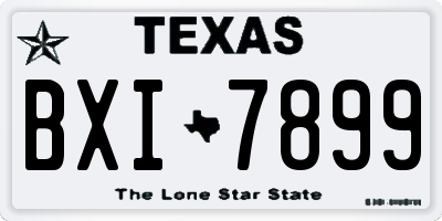TX license plate BXI7899