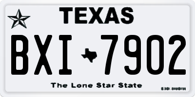 TX license plate BXI7902
