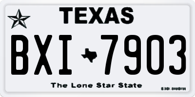 TX license plate BXI7903