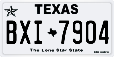 TX license plate BXI7904