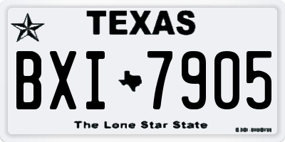TX license plate BXI7905