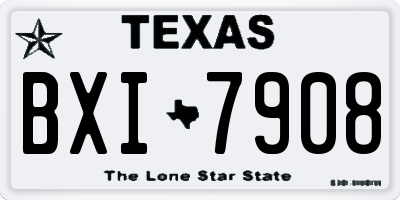 TX license plate BXI7908