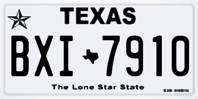 TX license plate BXI7910